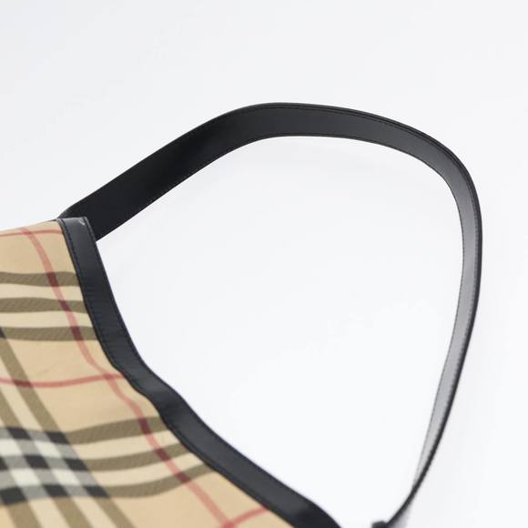 BURBERRY Nova Check Shoulder Bag PVC Beige Auth 88400 - Picture 8 of 16